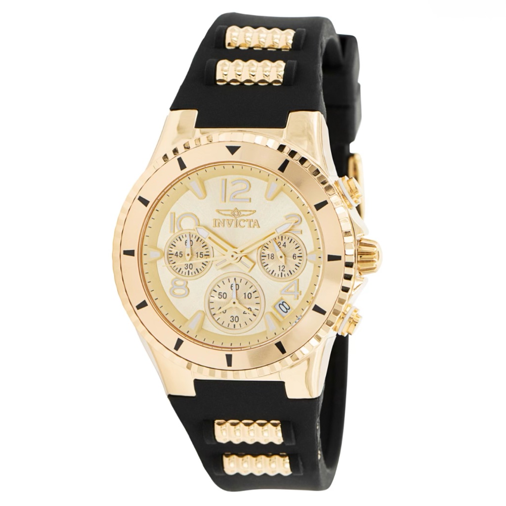 Invicta Blu Women's Watch - 39mm, Gold, Black (36909)
